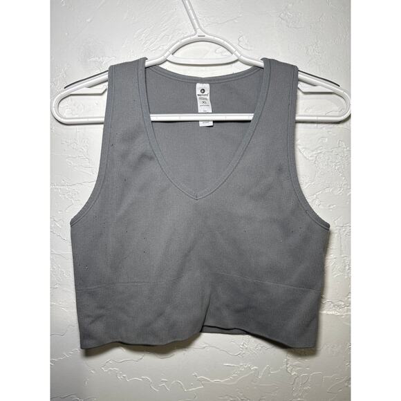 90 degree by reflex gray ribbed seamless highline tank top womens XL athleisure - Picture 1 of 6